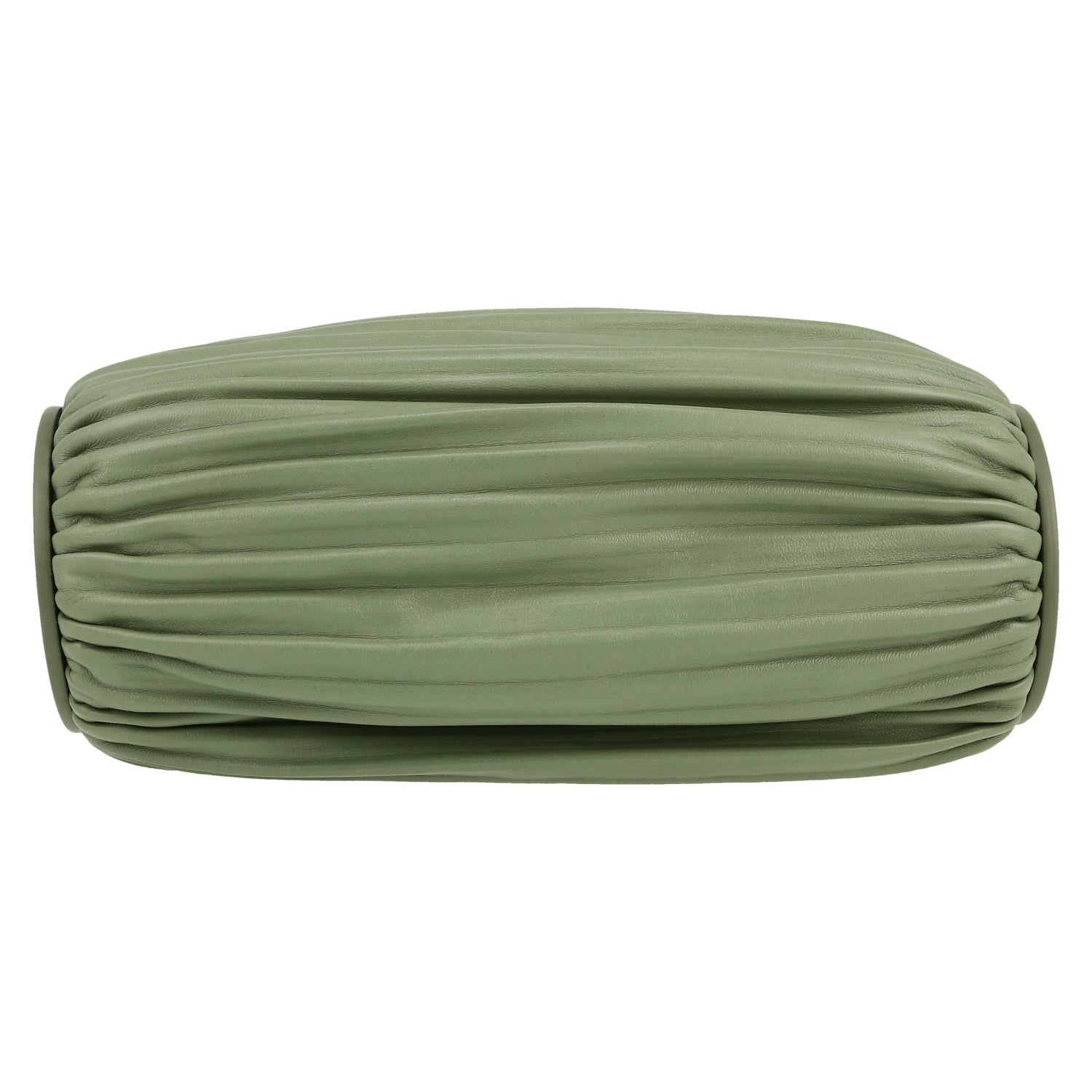 Loewe  Bracelet Pouch shoulder bag  in green leather - Detail D1