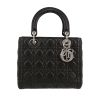 Bolso de mano Dior  Lady Dior en cuero cannage negro - 360 thumbnail