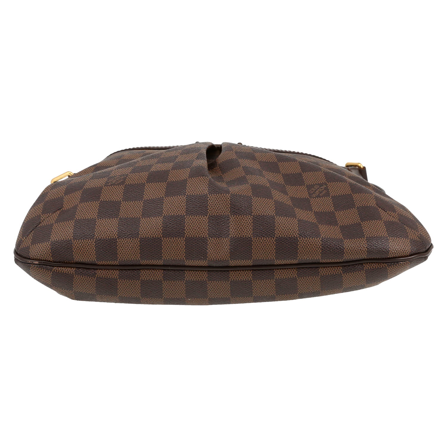 Borsa a tracolla Louis Vuitton  Bloomsbury in tela a scacchi ebana e pelle lucida marrone - Detail D1