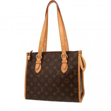 Louis Vuitton  Popincourt handbag  in brown monogram canvas  and natural leather