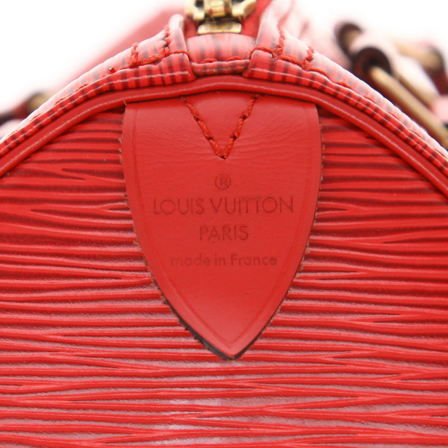 Bolso de mano Louis Vuitton  Speedy 30 en cuero Epi rojo - Detail D2