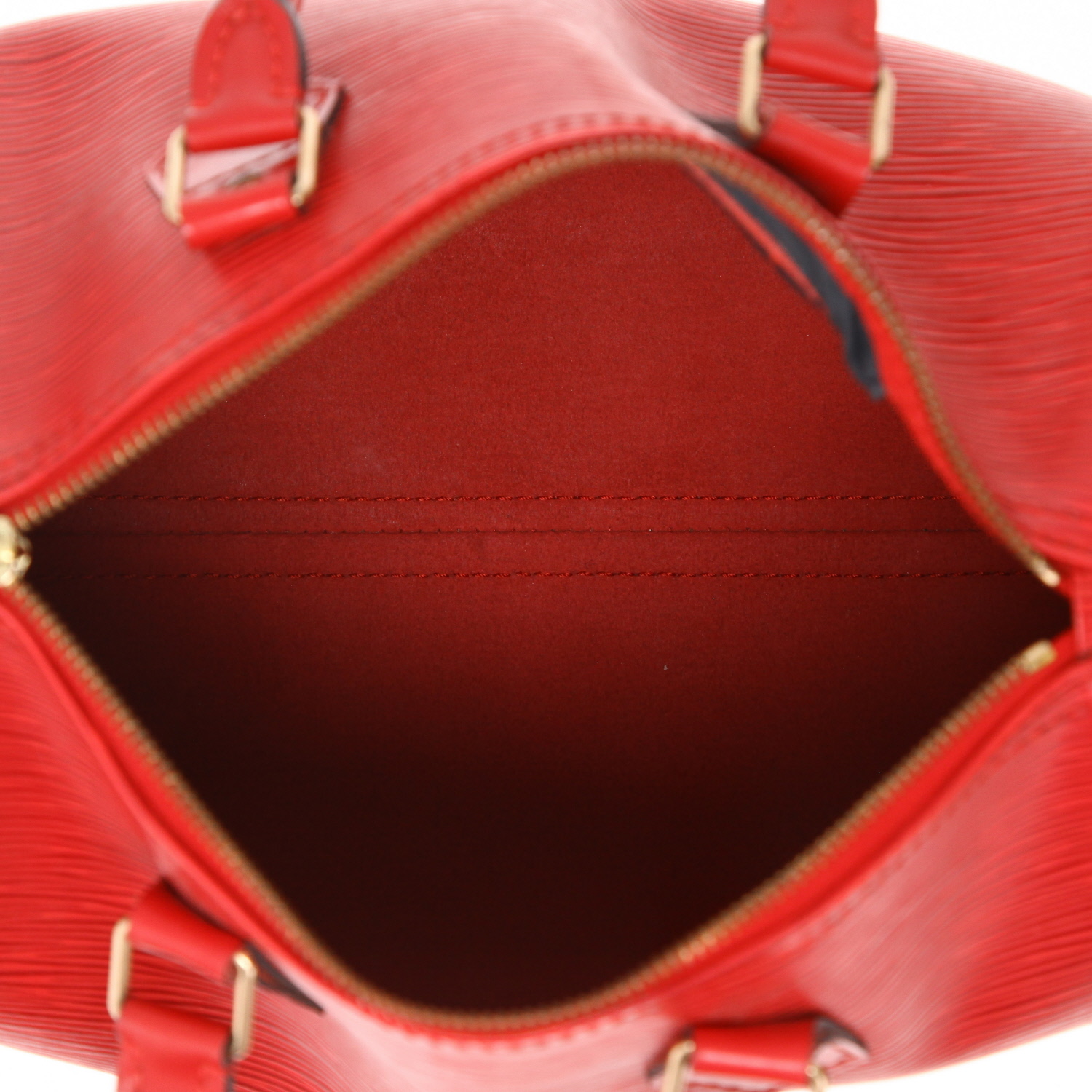 Borsa Louis Vuitton  Speedy 30 in pelle Epi rossa - Detail D3