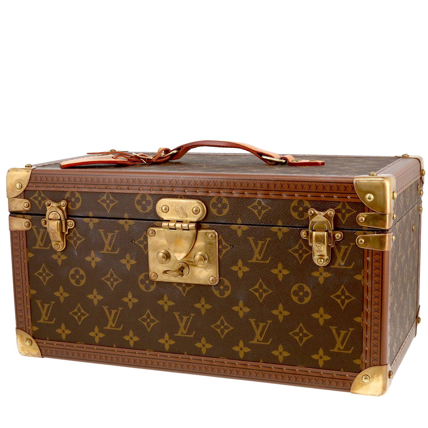 Louis Vuitton Boîte à Pharmacie vanity case in brown monogram canvas and lozine (vulcanised fibre)