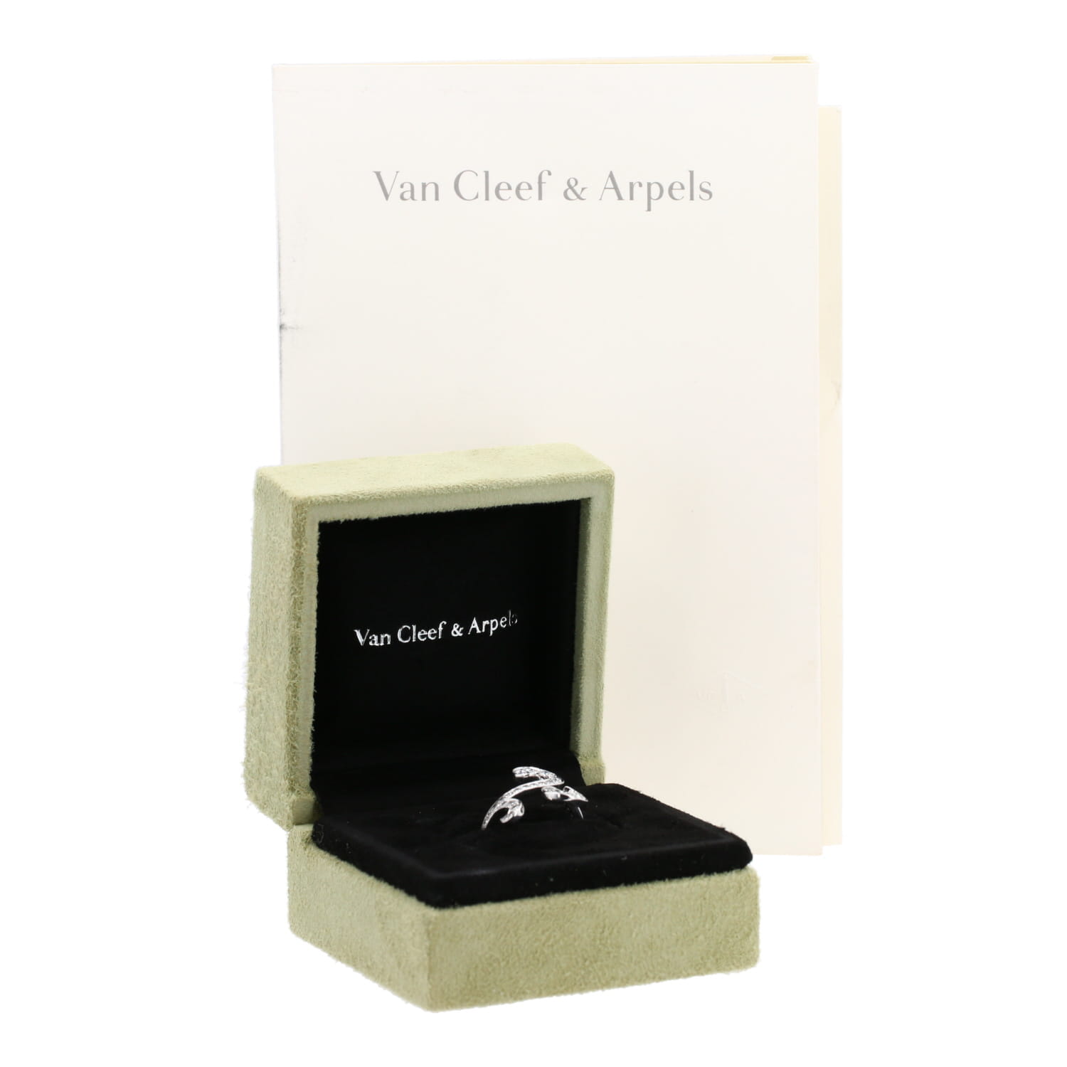 Van Cleef & Arpels Oiseaux de Paradis ring in white gold and diamonds - Detail D2