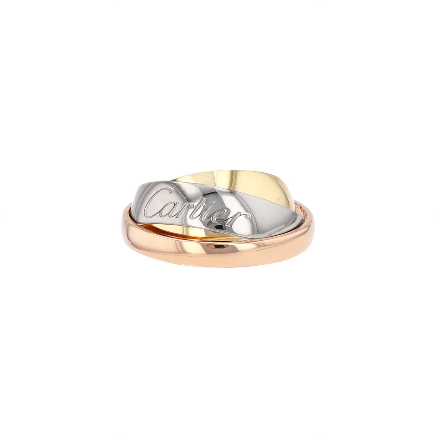 Bague mobile Cartier Mustessence en or blanc, or jaune et or blanc, taille 54