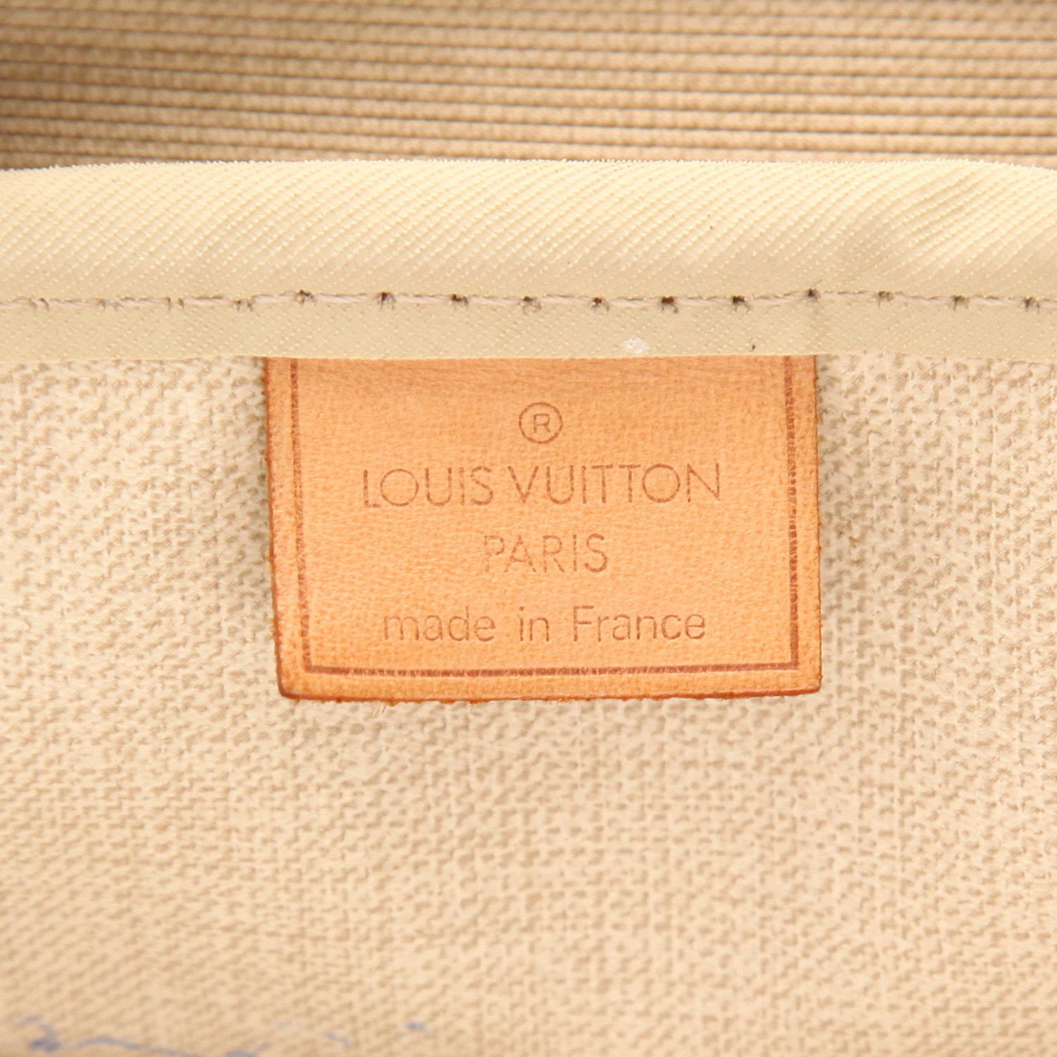 Louis Vuitton  Deauville weekend bag  monogram canvas  and natural leather - Detail D2