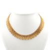 Articulated Vintage   1950's necklace in yellow gold - 360 thumbnail