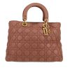 Dior  Lady Dior handbag  in pink leather cannage - 360 thumbnail