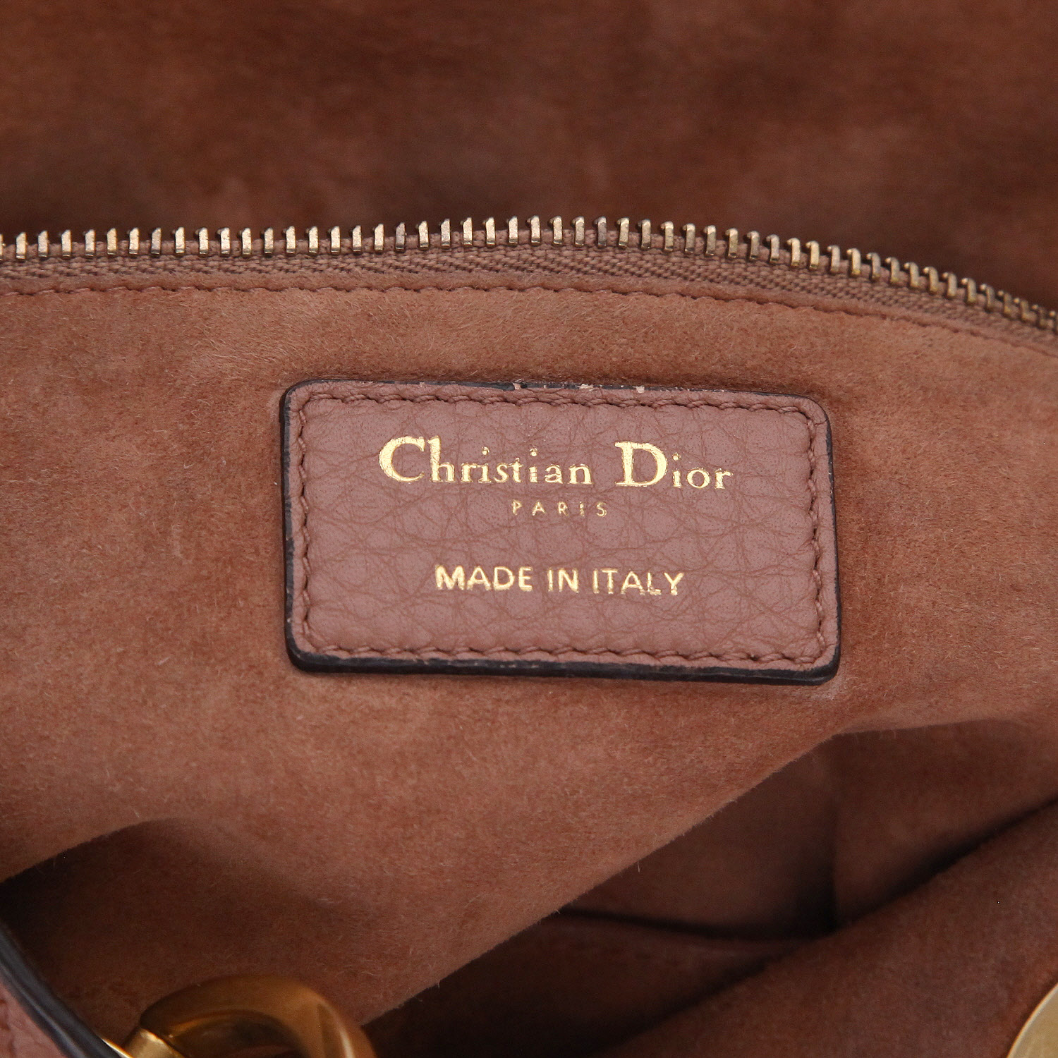 Bolso de mano Dior  Lady Dior en cuero cannage rosa - Detail D2