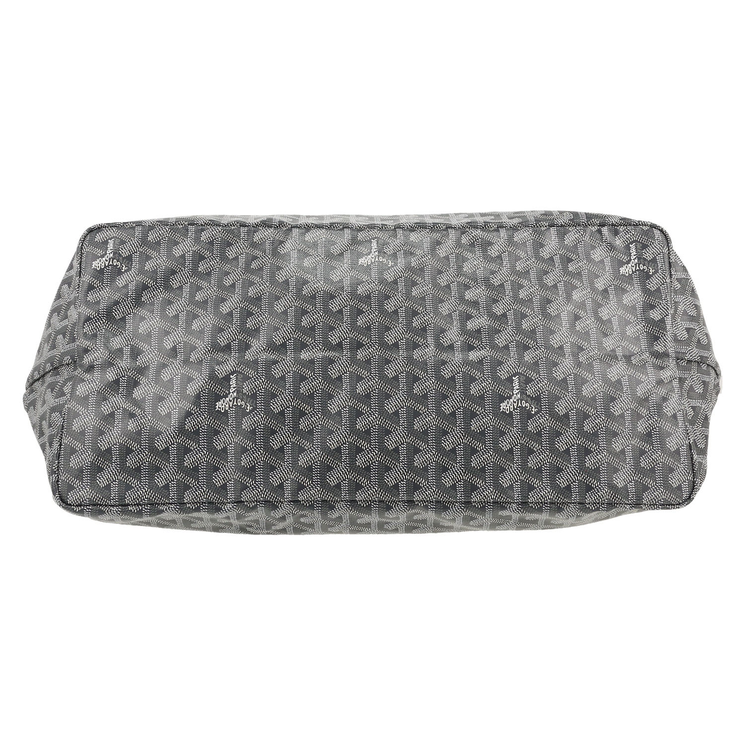 Shopping bag Goyard  Saint-Louis in tela Goyardine grigia e pelle grigia - Detail D1