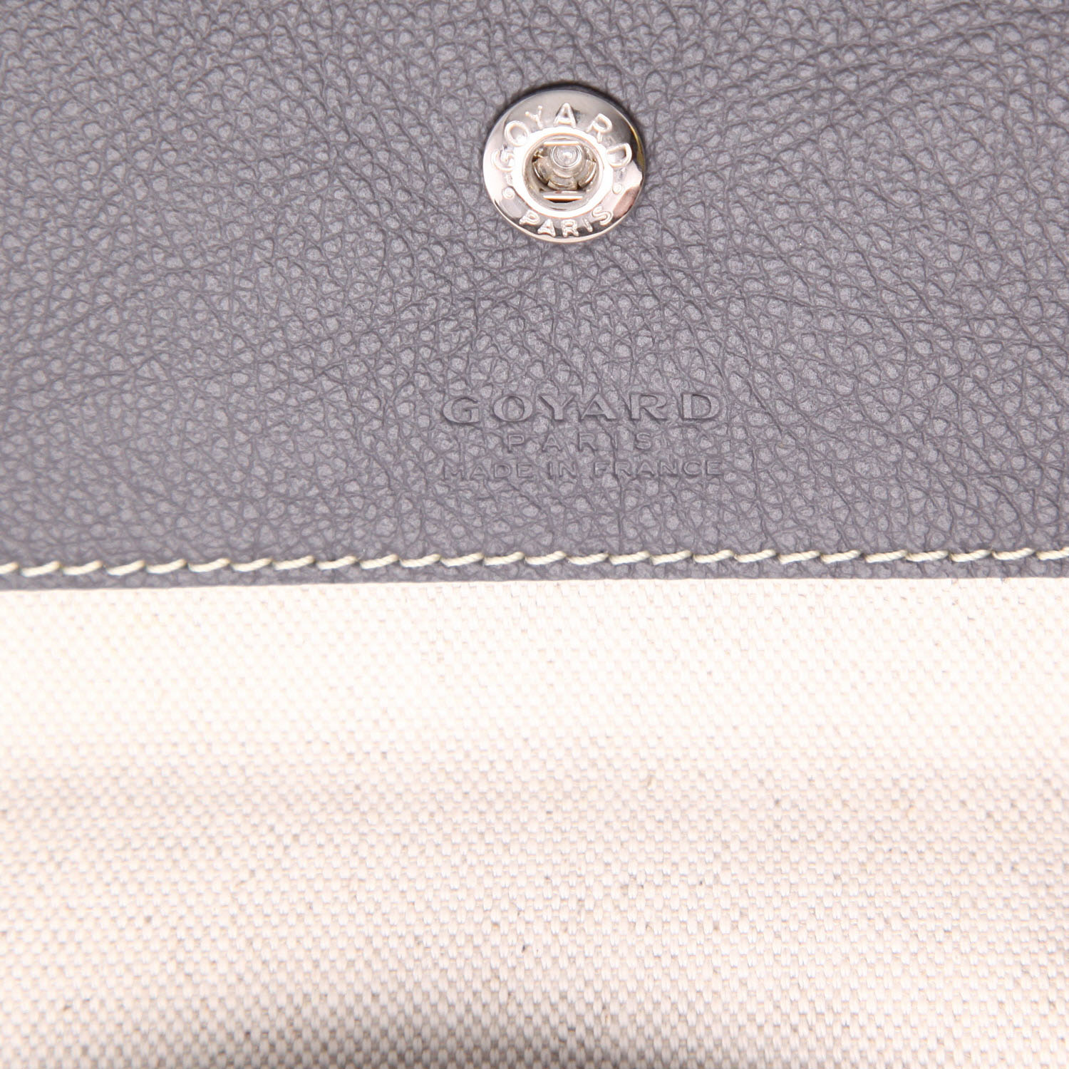 Bolso Cabás Goyard  Saint-Louis en tela Goyardine gris y cuero gris - Detail D2