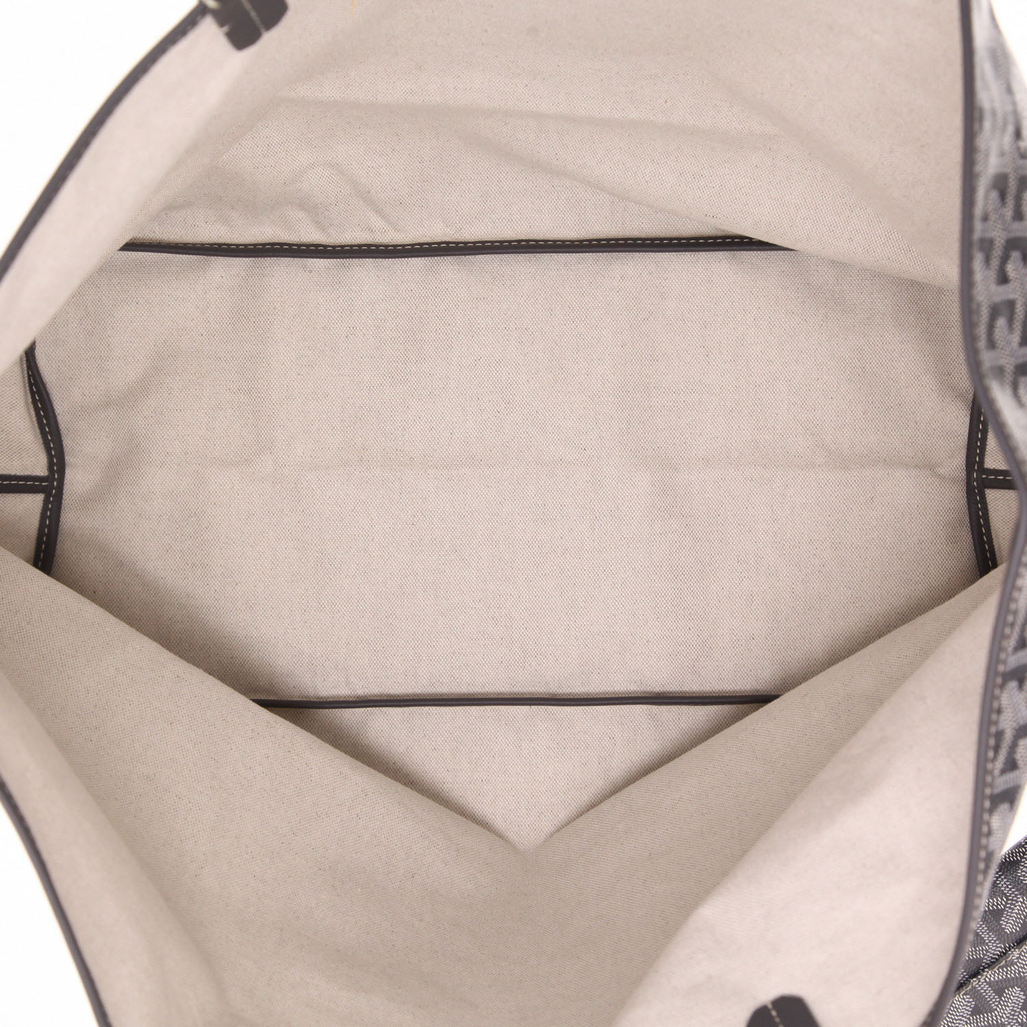 Shopping bag Goyard  Saint-Louis in tela Goyardine grigia e pelle grigia - Detail D3