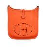 Borsa a tracolla Hermès  Evelyne in pelle taurillon clemence arancione - 360 thumbnail