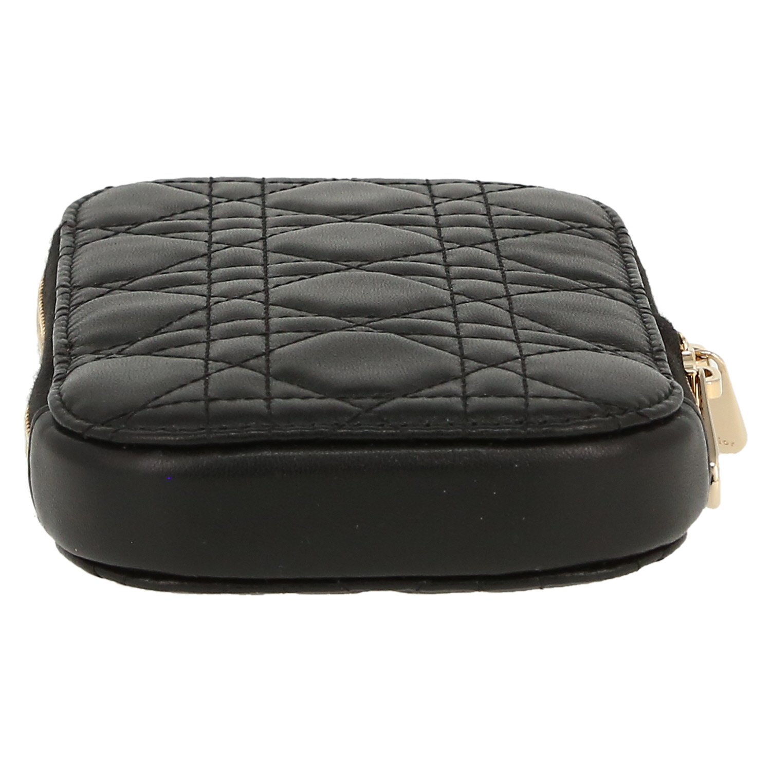 Dior   cellphone holder  in black leather cannage - Detail D1