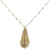 Boucheron Plume de Paon long necklace in yellow gold and diamonds - 00pp thumbnail