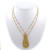 Boucheron Plume de Paon long necklace in yellow gold and diamonds - 360 thumbnail