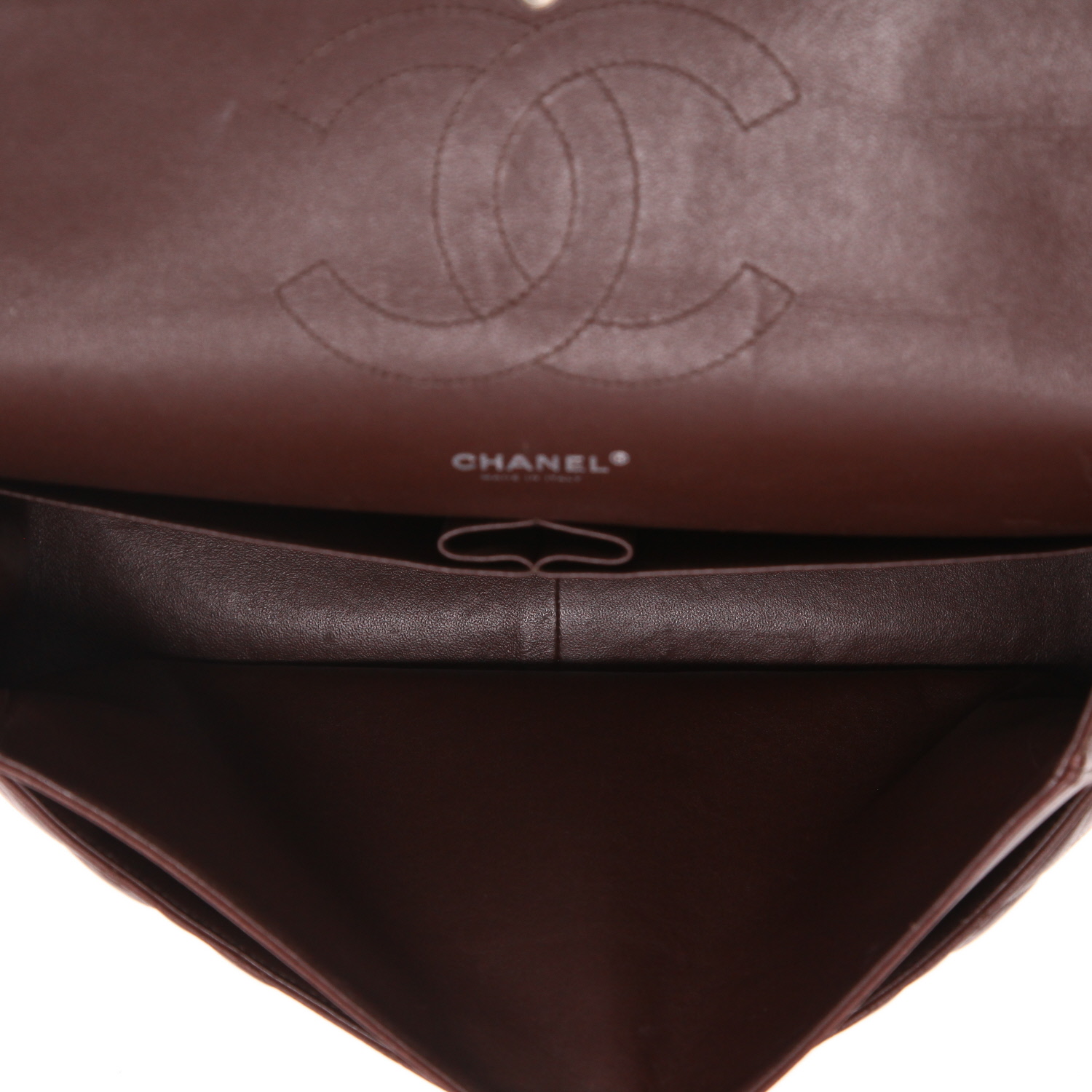 Borsa a tracolla Chanel  Timeless Maxi Jumbo in pelle martellata e trapuntata marrone - Detail D3
