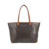 Goyard  Artois shopping bag  in black Goyard canvas  and brown leather - 360 thumbnail