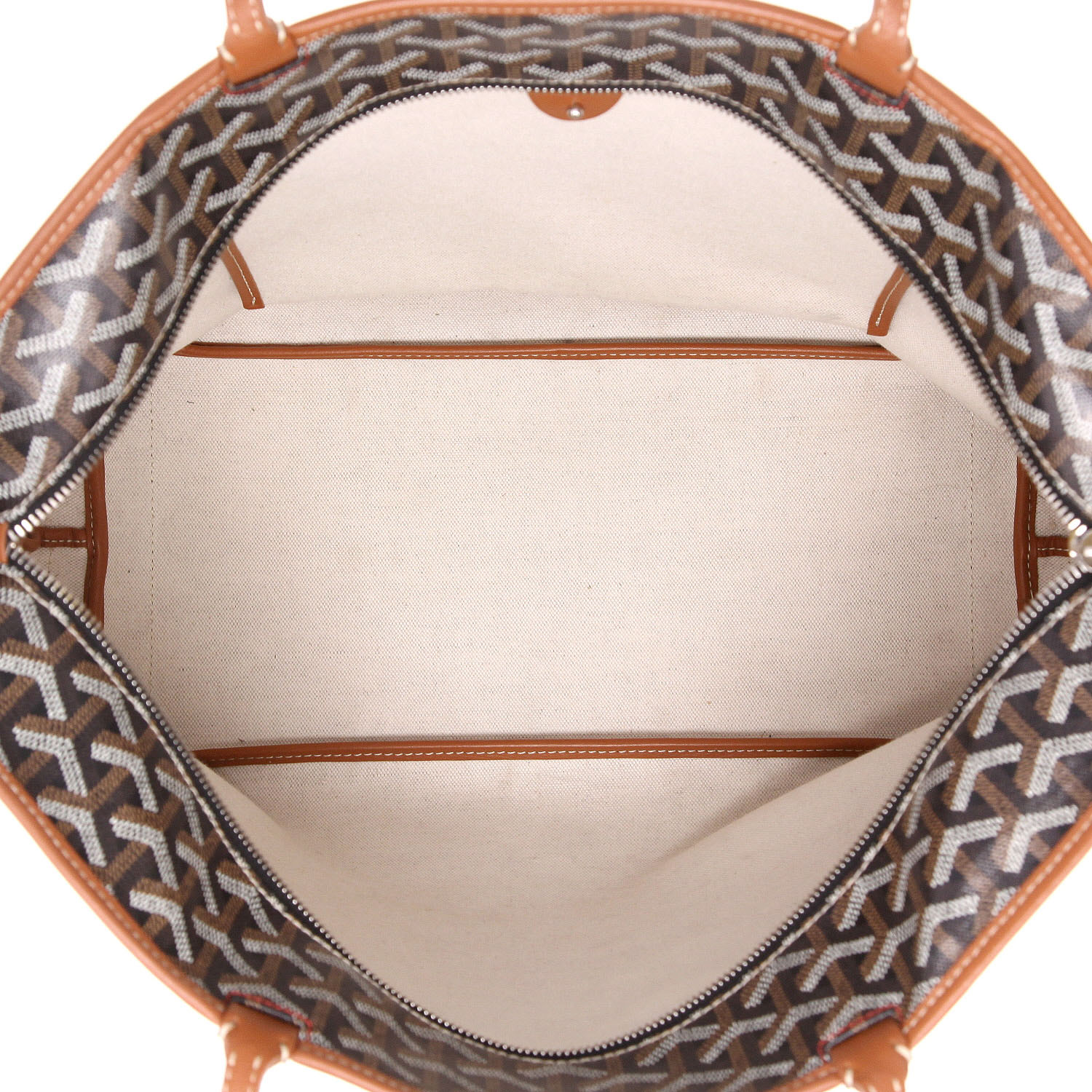 Shopping bag Goyard  Artois in tela Goyardine nera e pelle marrone - Detail D3