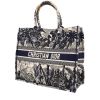 Dior  Book Tote large model  shopping bag  in blue and beige printed patern canvas - 00pp thumbnail