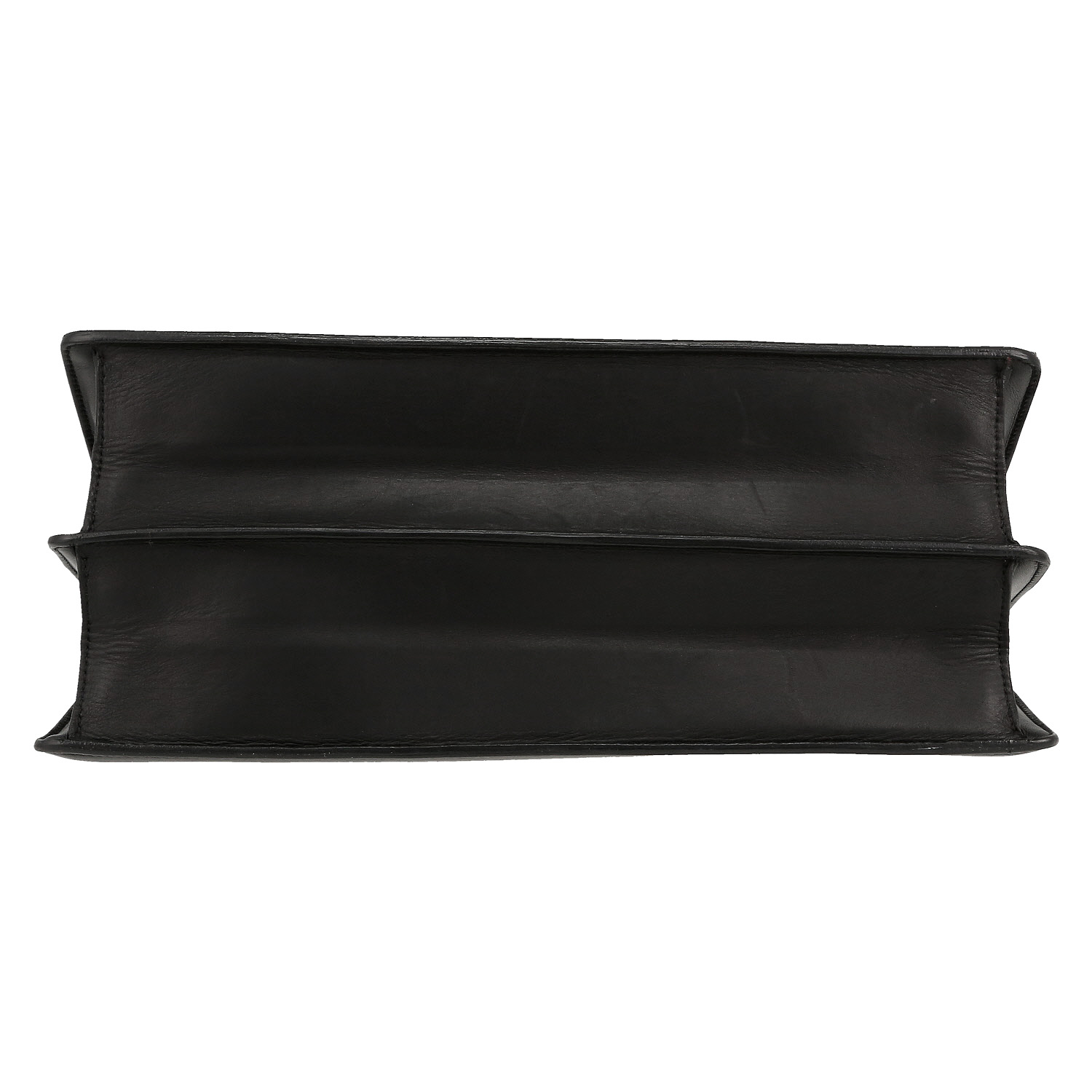 Bolso de mano Celine  Classic Box en cuero box negro - Detail D1