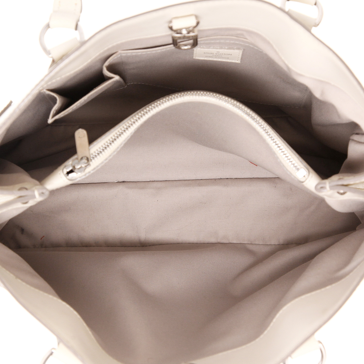 Bolso de mano Louis Vuitton  Passy en cuero Epi blanco - Detail D3