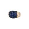 Vintage  ring in yellow gold, sapphires and diamonds - 00pp thumbnail
