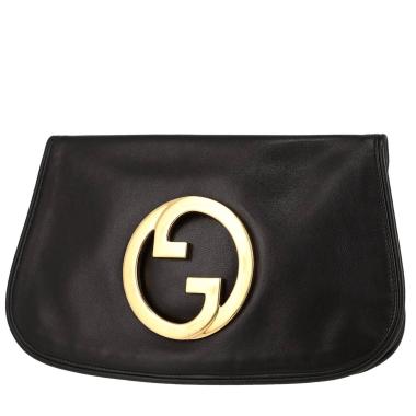 Bolsito de mano Gucci  Blondie en cuero negro