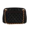 Chanel  Vintage handbag  in navy blue quilted leather - 360 thumbnail