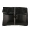 Hermès  Jige pouch  in black box leather - 360 thumbnail
