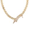 Cartier Panthère necklace in yellow gold, diamonds and emerald - 00pp thumbnail