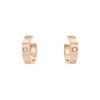 Cartier Love hoop earrings in pink gold and diamonds - 00pp thumbnail