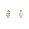 Cartier Love hoop earrings in pink gold and diamonds - 360 thumbnail