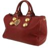 Gucci  Babouska handbag  in burgundy empreinte monogram leather - 00pp thumbnail