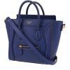 Bolso bandolera Celine  Luggage Nano en cuero granulado azul - 00pp thumbnail