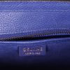 Borsa a tracolla Celine  Luggage Nano in pelle martellata blu - Detail D2 thumbnail