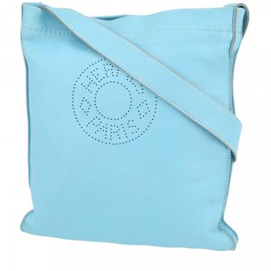 Bolso de mano Hermès  Onimetou en cuero azul