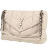 Saint Laurent  Puffer shoulder bag  in Gris Perle chevron quilted leather - 00pp thumbnail