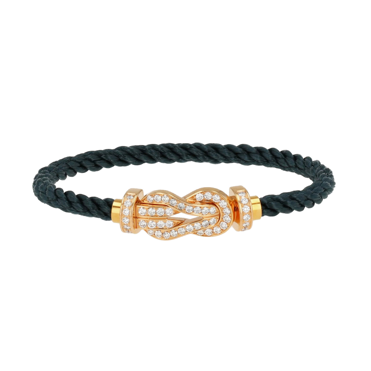 Bracciale Fred Chance Infinie modello grande in oro giallo e diamanti - Detail D1