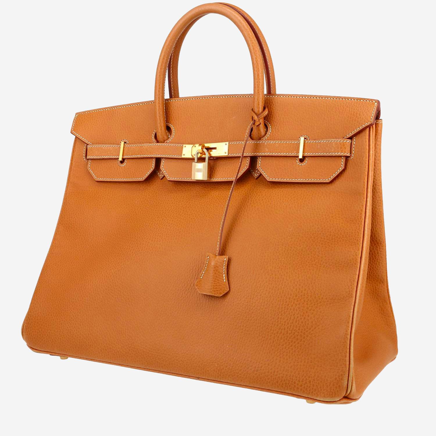 Sac à main Hermès  Birkin 40 cm en vache Liégée gold