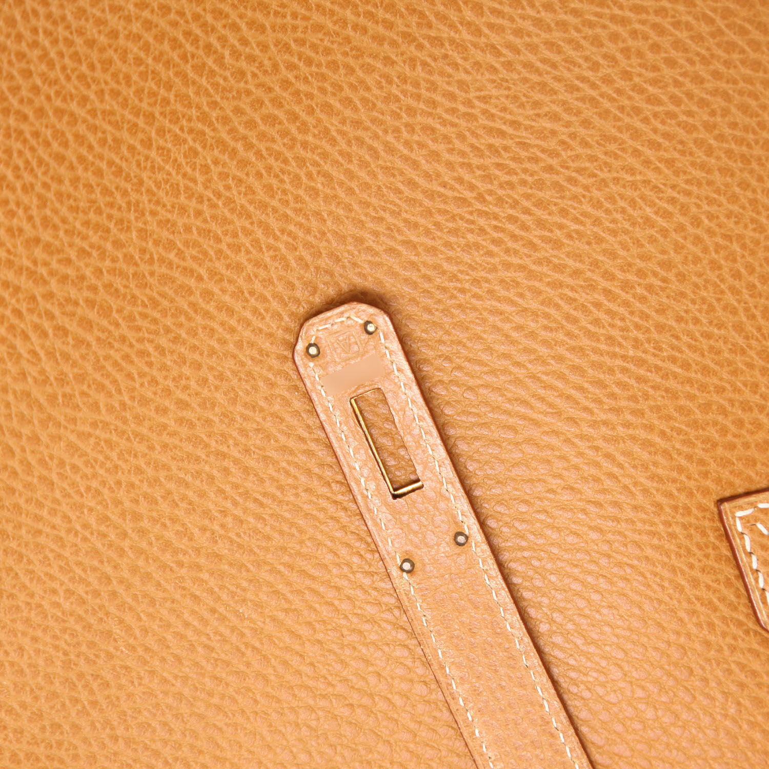 Borsa Hermès  Birkin 40 cm in vacchetta gold - Detail D4