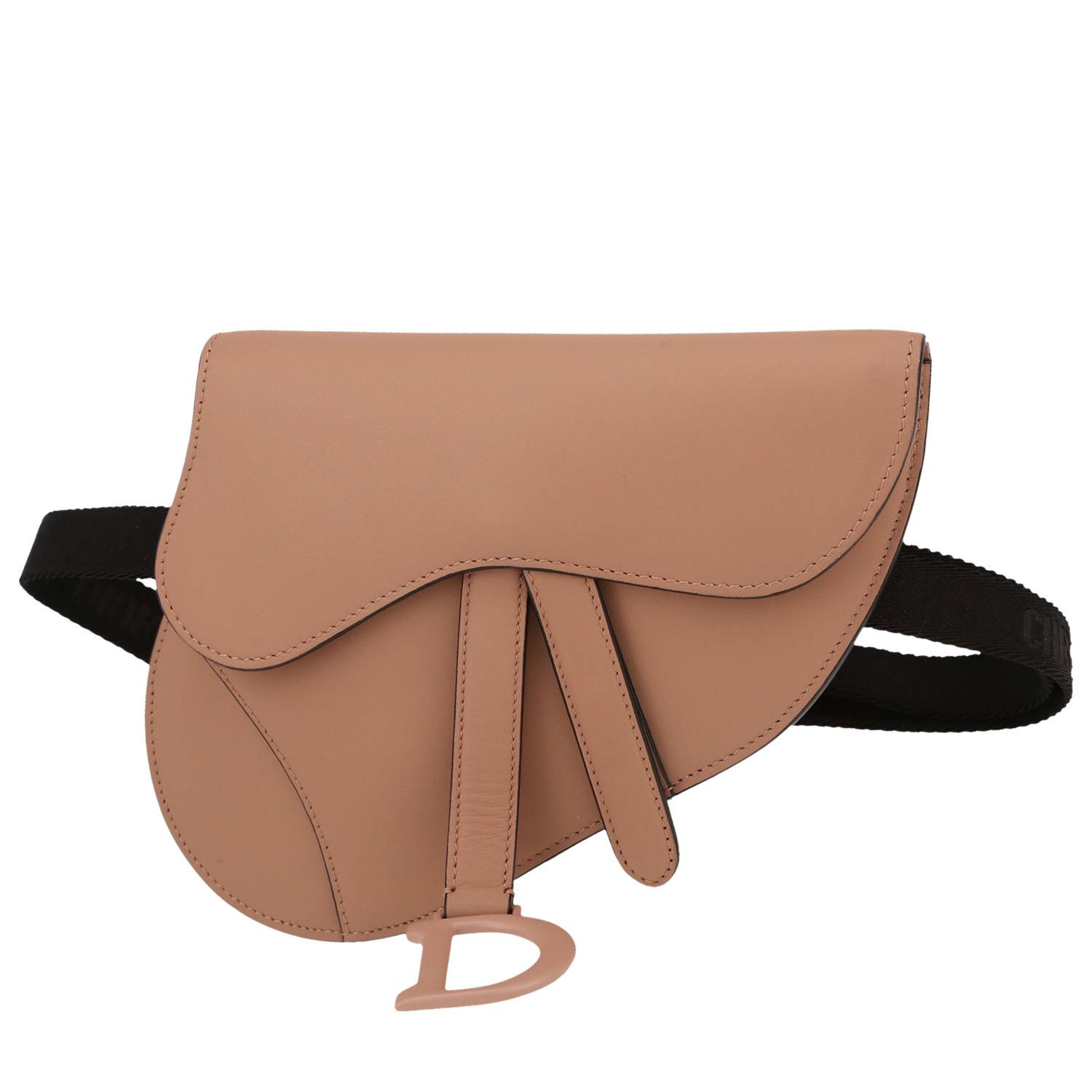 pochette-ceinture dior saddle en cuir beige