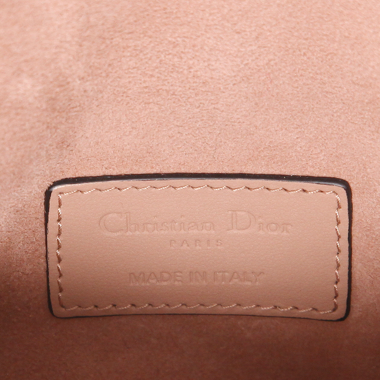 Dior  Saddle clutch-belt  in beige leather - Detail D2