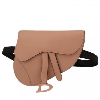 Bolsito-cinturón Dior  Saddle en cuero beige