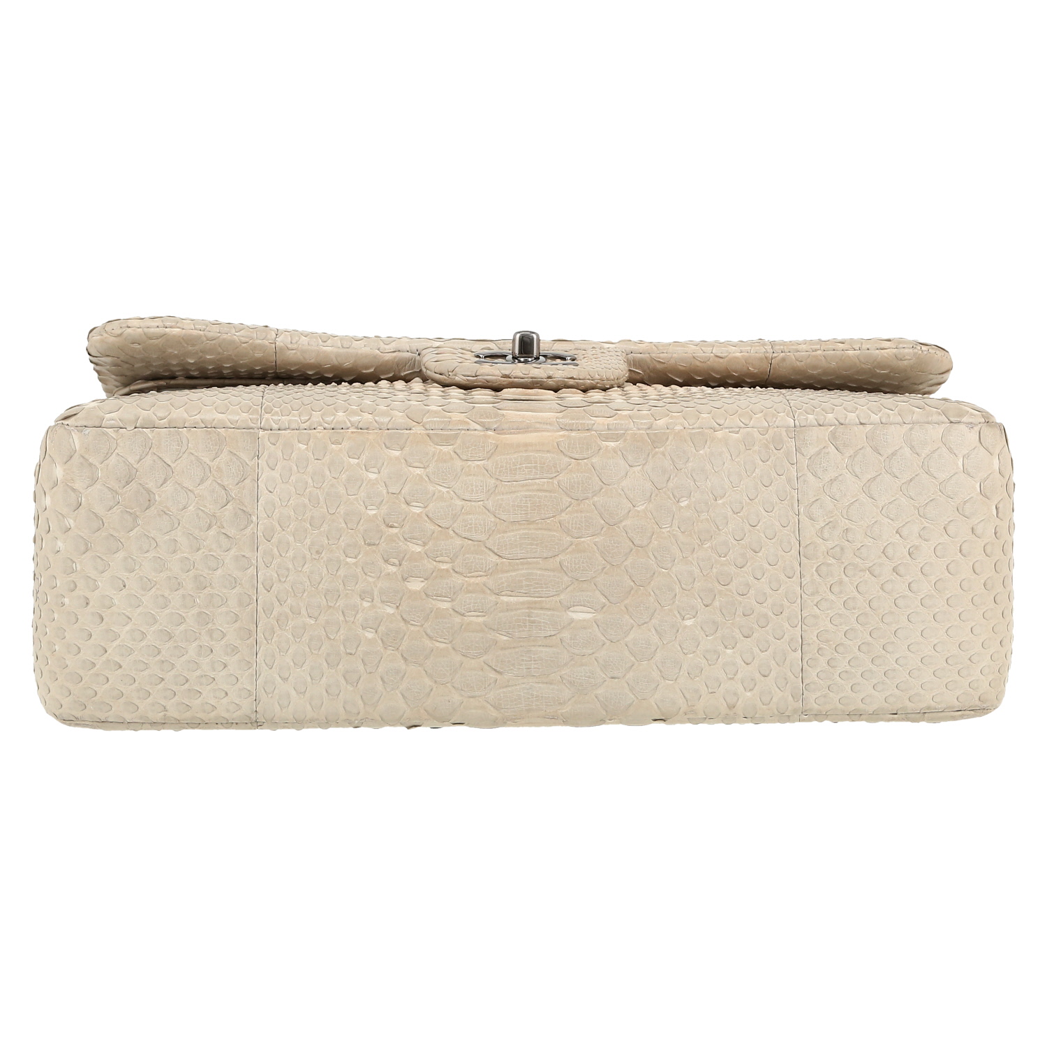 Borsa Chanel  Timeless Jumbo in pitone beige - Detail D1
