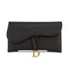 Bolso/bolsito Dior  Pochette Saddle en cuero negro - 360 thumbnail