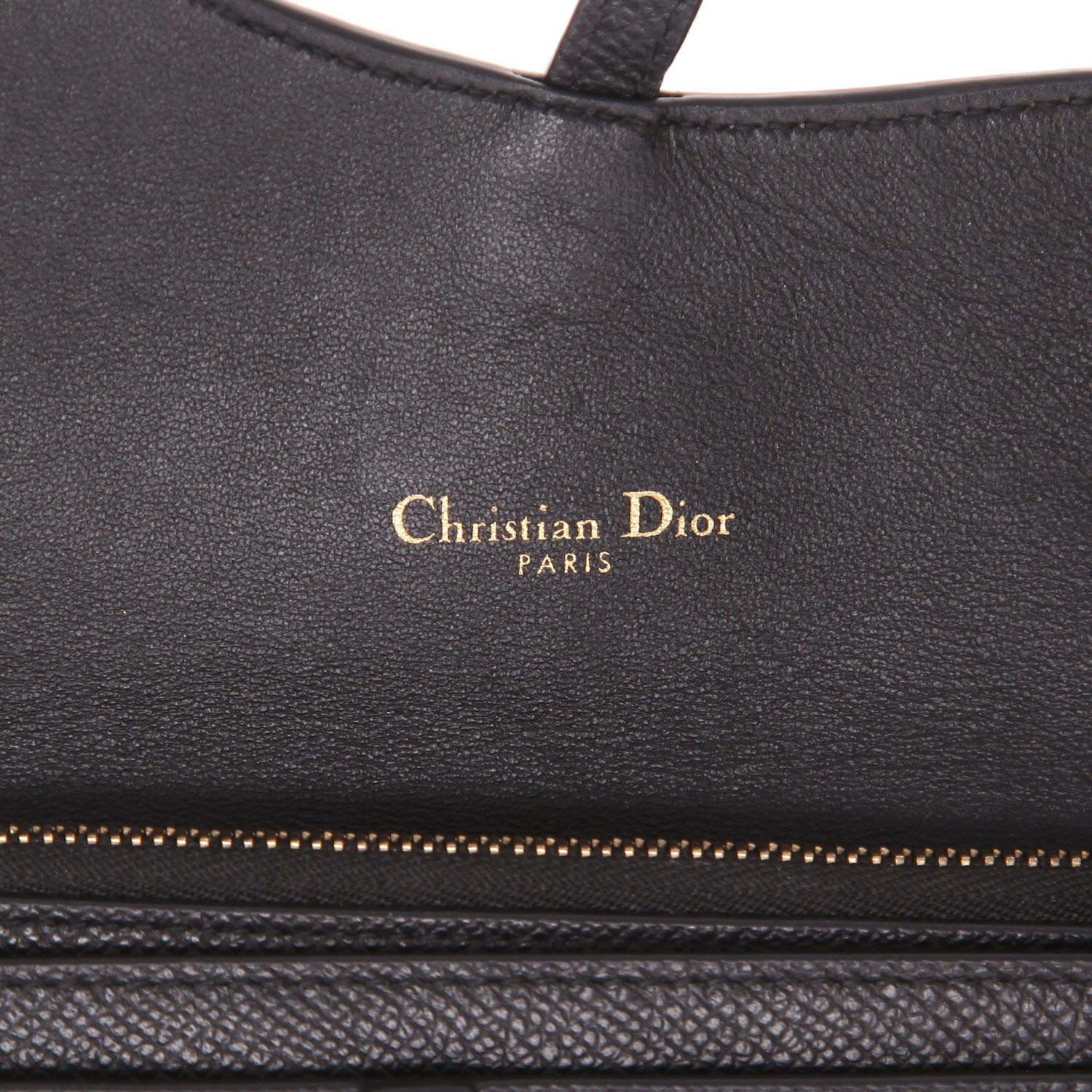 Dior  Pochette Saddle handbag/clutch  in black leather - Detail D2