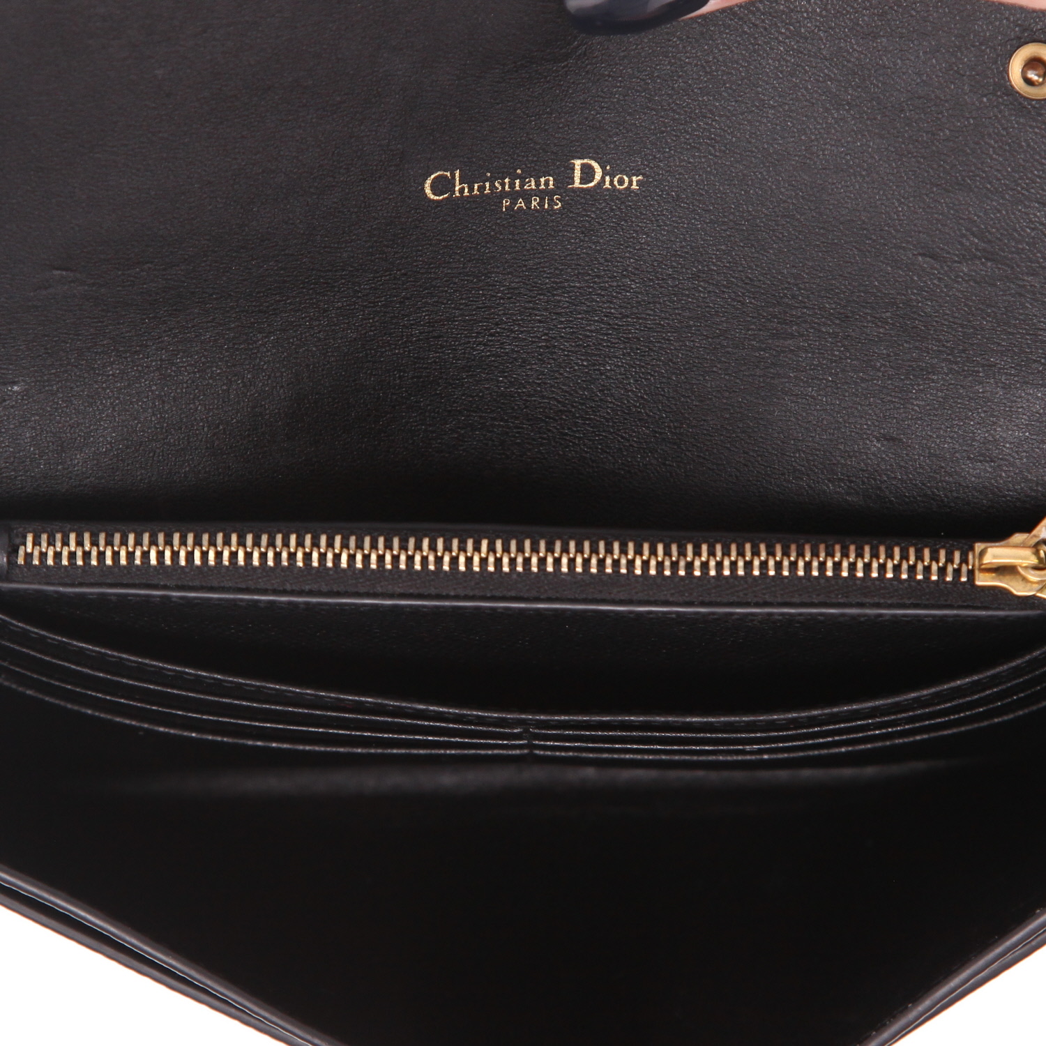 Dior  Pochette Saddle handbag/clutch  in black leather - Detail D3