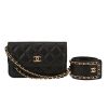 Chanel  Editions Limitées pouch  in black quilted leather - 360 thumbnail