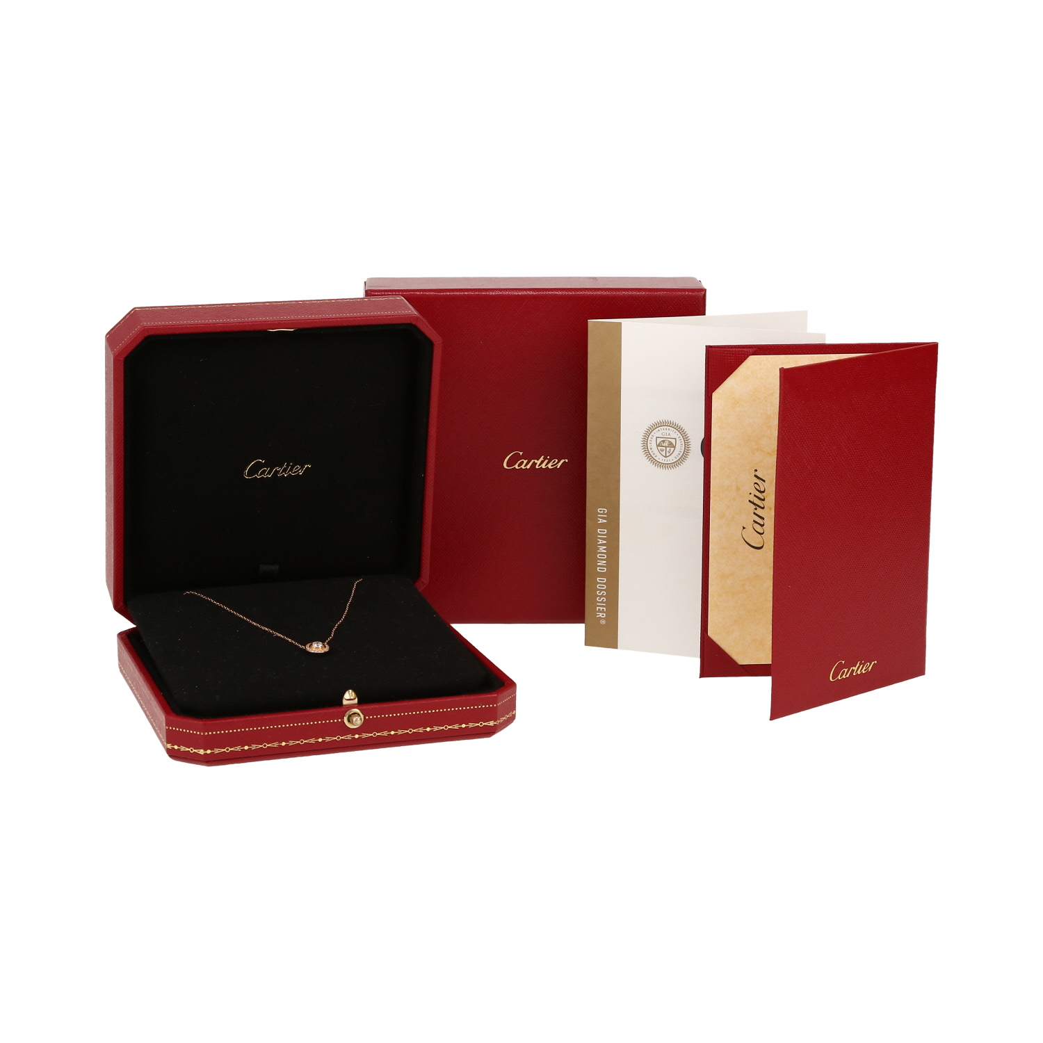 Cartier Cartier d'Amour necklace in pink gold and diamonds - Detail D2